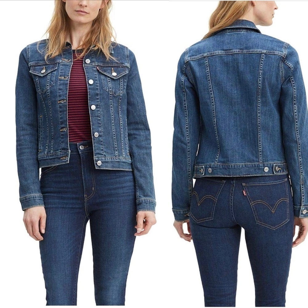 Levi's blue denim jean jacket Sz S